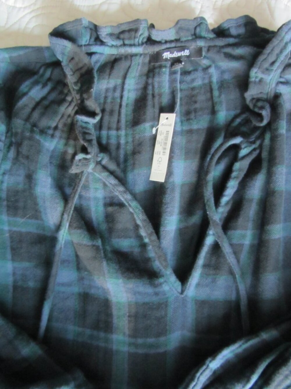 Madewell Cotton Plaid Dress - XS NWT - Picture 6 of 6